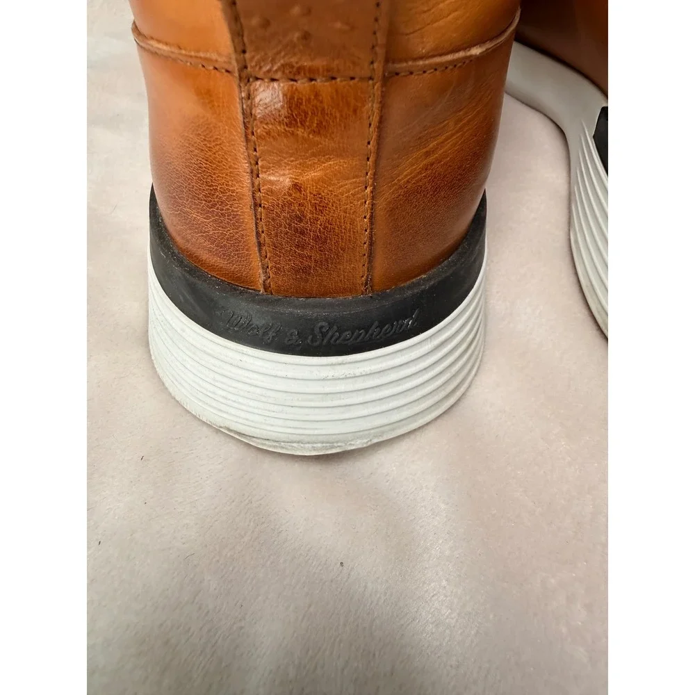 Wolf & Shepherd Crossover Oxford Mens Honey Brown Leather Hybrid Dress Shoes 11